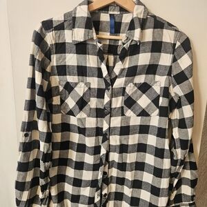 Falls Creek Black and White Plaid Shirt